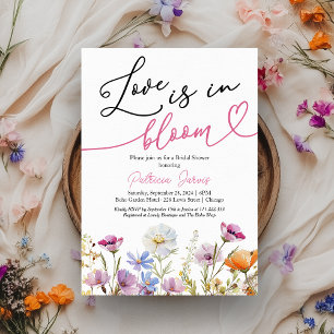Invitation Love Is In Bloom Réception de Mariage Champêtre Fl