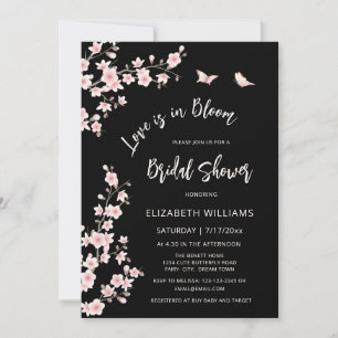 Invitation Love Is In Bloom   Registre de Code QR pour Enterr