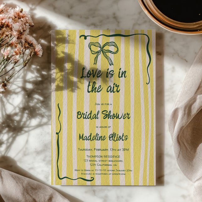 Invitation Love Is in the Air Citrus Quirky Bridal Shower (Love Is in the Air Citrus Quirky Bridal Shower Invitation)