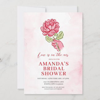 Invitation Love is in the air valentine's Bridal Shower