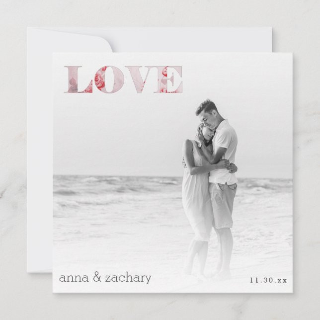 Invitation *~* LOVE Japanese Silk + RSVP - QR AR27 Mariage (Devant)