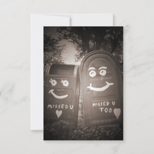 Invitation love mailboxes : vous m'avez manqué (Devant)