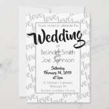 Love Modern Script Typography Mariage