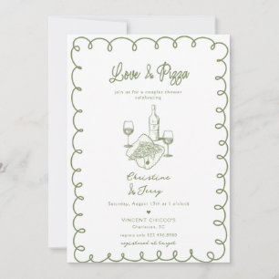 Invitation Love & Pizza   Réception fantaisiste pour couples