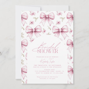 Invitation Love Shack Pink Bow Coquette Fête des mariées