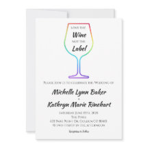 Love the Wine Not the Étiquette rainbow wine glass