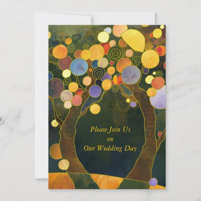 Invitation Love Trees, Symbole de l'Amour Mariage (Devant)