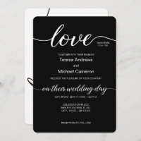 Love typographie Elégant script de mariage