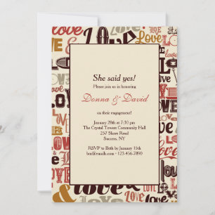 Invitation Love Words