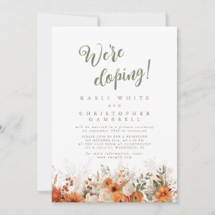 Invitation Lovely Fall Terra Cotta Spray Elopement Réception