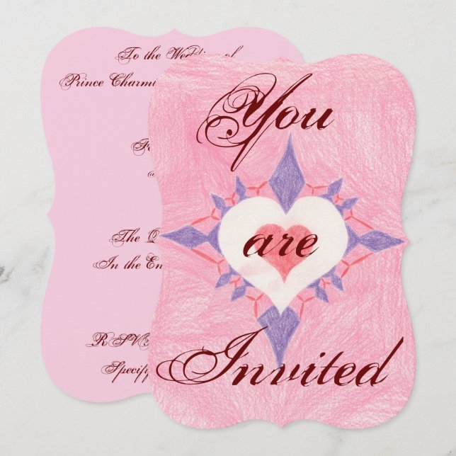 Invitation Lovely Heart (Devant / Derrière)