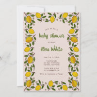 Lovely Lemons Rustic CUSTOM QR Code FÊTE DES MARIÉ