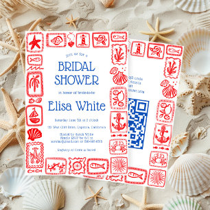 Invitation LoveNotes from Sea Fête des mariées Modern CUSTOM 