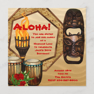 Invitation Luau Birthday Party Hawaii Luau Party