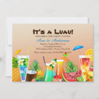 Invitation Luau Hawaïen