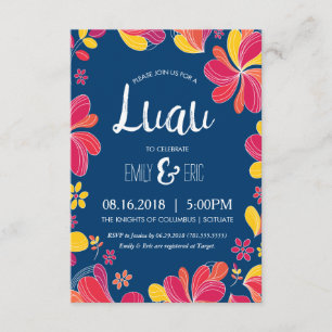 Invitation Luau - Invitation de fête tropicale haw