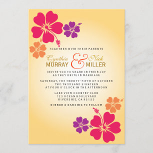 Invitation Luau/Mariage hawaïen
