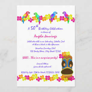 Invitation Luau tropical