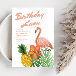 Invitation Luau Tropical Birthday Party