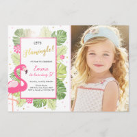 Luau tropical d'anniversaire d'invitation de