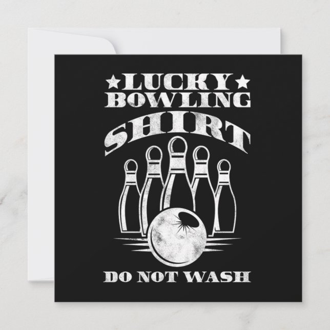 Invitation Lucky Bowling Shirt Do Not Wash Bowler Strike Gift (Devant)