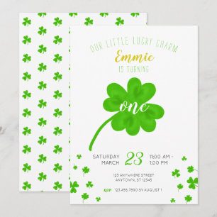 Invitation Lucky Charm Shamrock Saint-Patricks Jour Anniversa