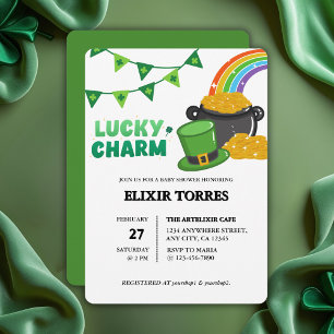 Invitation Lucky Charm Shamrock St. Patrick's Day Baby shower