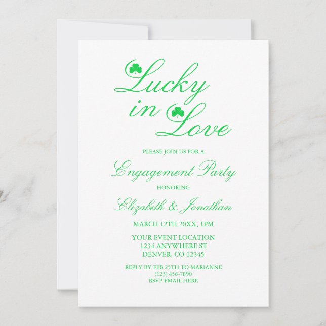Invitation Lucky In Love (Devant)