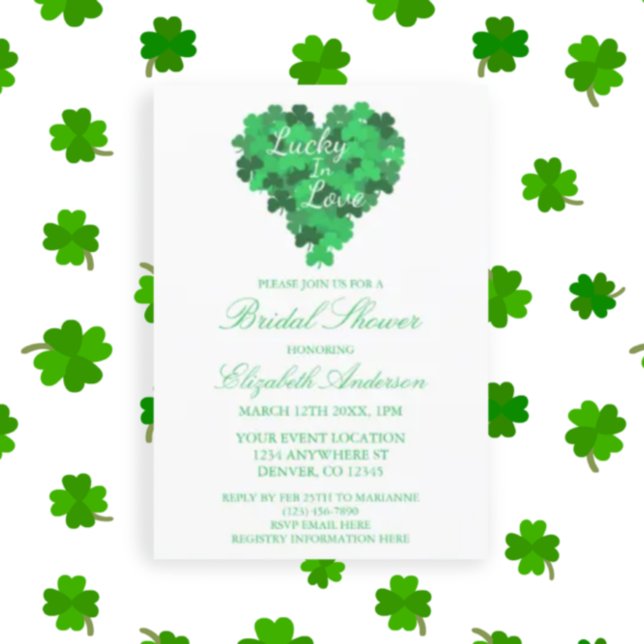 Invitation Lucky In Love Fête des mariées (Créateur téléchargé)
