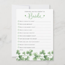 Lucky in Love How Well Do You Know the Bride Game