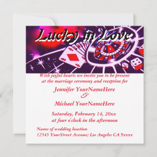 Invitation Lucky in Love Las Vegas Mariage
