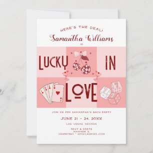 Invitation Lucky In Love Vegas Casino Bachelorette Weekend