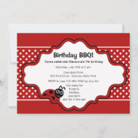 Invitation Lucky Ladybug