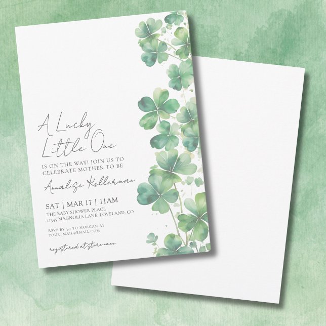 Invitation Lucky Little One St. Patrick's Day Baby shower (Lucky Little One St. Patrick's Day Baby Shower Invitation)