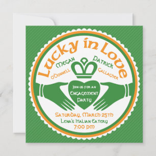 Invitation Lucky Love Irish Claddagh Mariage