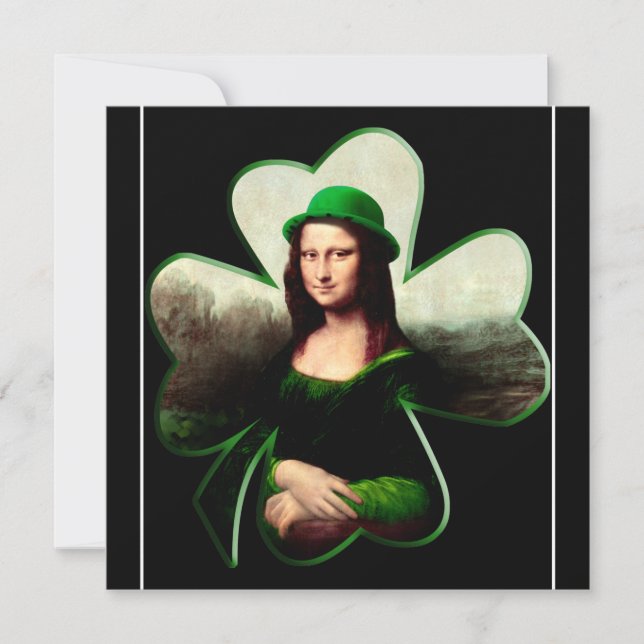 Invitation Lucky Mona Lisa St. Patrick's Day (Devant)