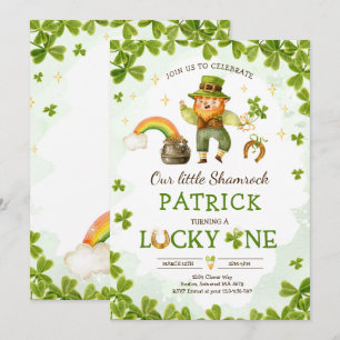 Invitation Lucky One Birthday St Patrick 1st Birthday Party