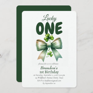 Invitation Lucky One Jour de la Saint Patrick 1er anniversair