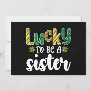 Invitation Lucky To Be A Soeur Famille Saint Patrick's Day