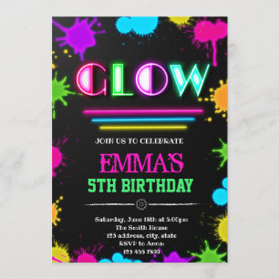 Invitation Lueur dans l'invitation foncée