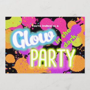 Invitation Lueur dans l'invitation foncée de partie