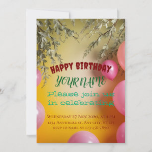 Invitation Lueur Dorée : Une Célébration Fantastique Florissa