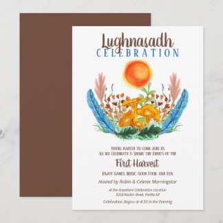 Invitation Lughnasadh fête de la première récolte