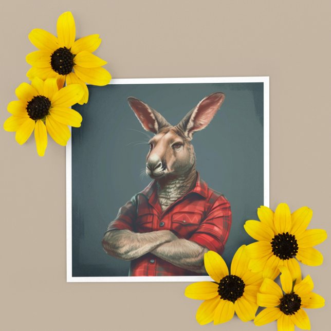 Invitation Lumberjack Kangaroo, personnalisable (Créateur téléchargé)