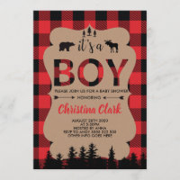 Lumberjack Oear Flannel Boy Baby shower