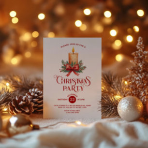 Invitation Lumière aux bougies avec l'Invitation de la fête d