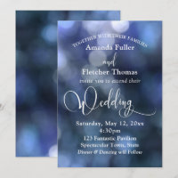 Lumière Bokeh Bleue & Typographie 32 Mariage 3