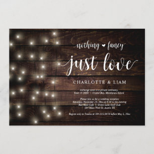 Invitation Lumière de guirlande de ferme rustique, mariage fu