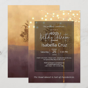 Invitation Lumière Debout Design Minimaliste
