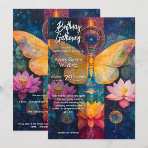 Invitation Lumière émergente Conception Papillon